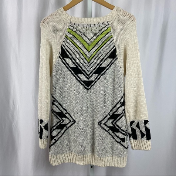 Confess Large Knit Beachy Scoop Neck Longline Slouchy Oversized Sweater Loose - Picture 2 of 6